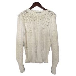 Ann Taylor White Knit Sweater